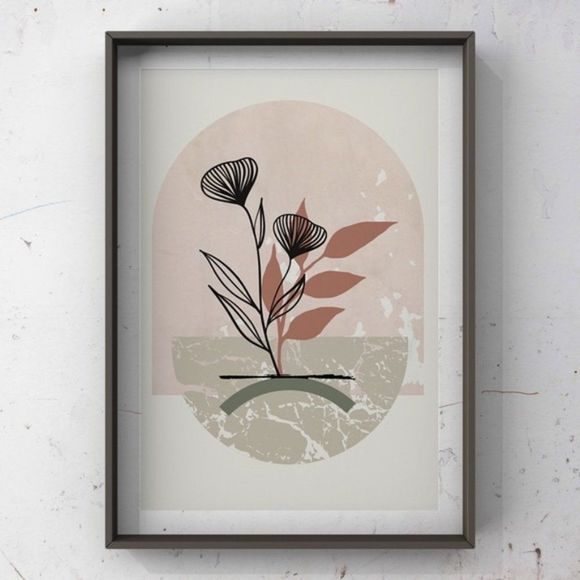 Unique boho minimalist modern abstract art print - Picture 1 of 4